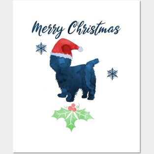 Merry Christmas Bichon Frise Art Posters and Art